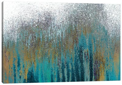 Teal Woods Canvas Art Print - Large Abstract Art