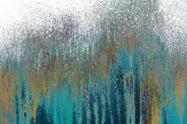 Large Abstract Art - Canvas Prints: Teal Woods by Roberto Gonzalez