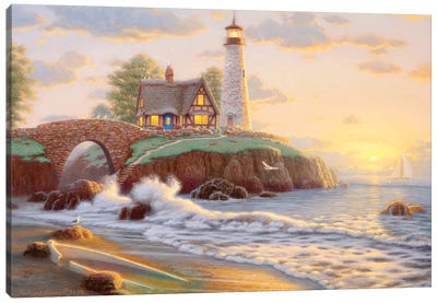 Lighthouse Point Canvas Art Print - Richard Burns