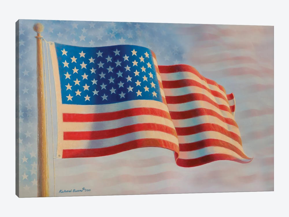 American Flag V by Richard Burns 1-piece Canvas Artwork