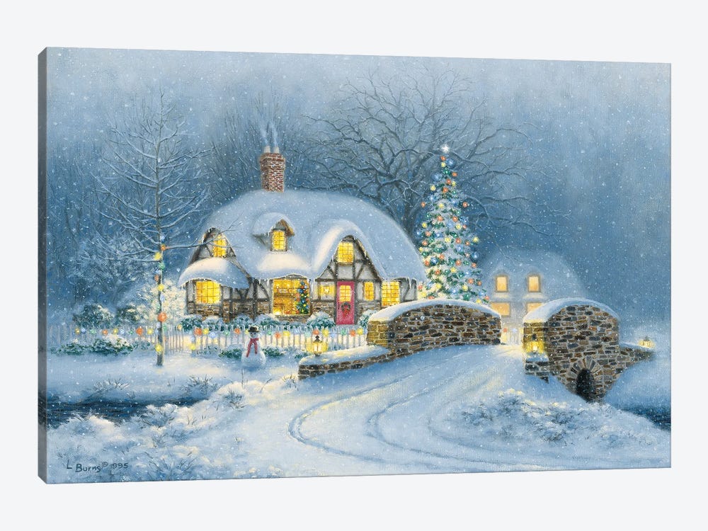 Christmas At Kirby Cottage by Richard Burns 1-piece Canvas Art Print