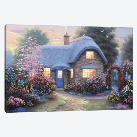 Hutchinson Cottage Canvas Print #RBU70} by Richard Burns Canvas Wall Art