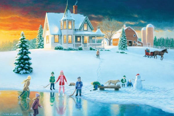 Home For The Holidays: The Skating Pond by Richard Burns