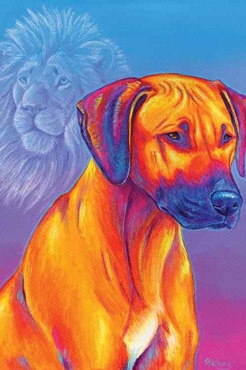 Rhodesian Ridgeback With Lion Spirit