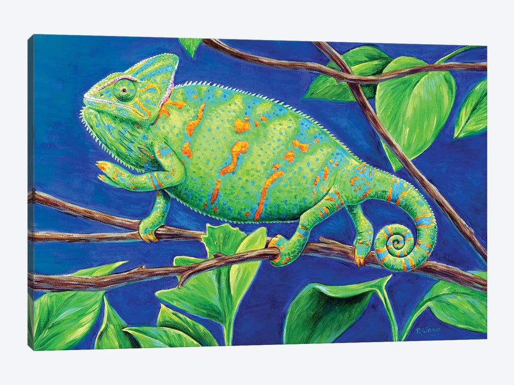 Veiled Chameleon by Rebecca Wang 1-piece Canvas Artwork
