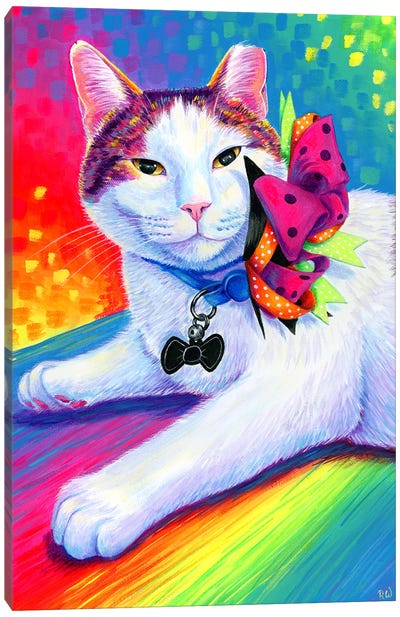 Rainbow Cat Canvas Art Print - Rebecca Wang