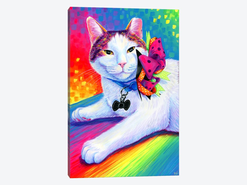 Rainbow Cat by Rebecca Wang 1-piece Canvas Art Print