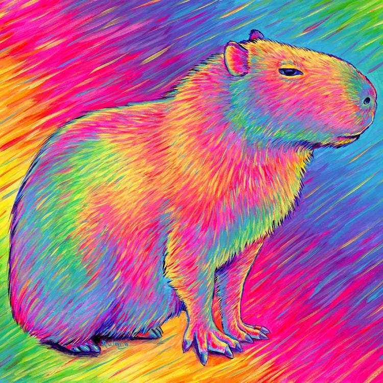 Psychedelic Rainbow Capybara