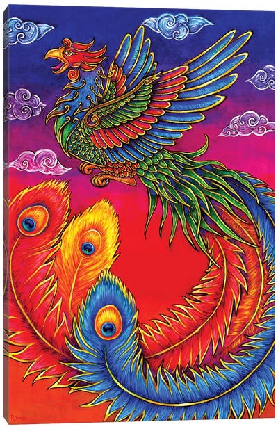 Fenghuang Chinese Phoenix Canvas Art Print - Rebecca Wang
