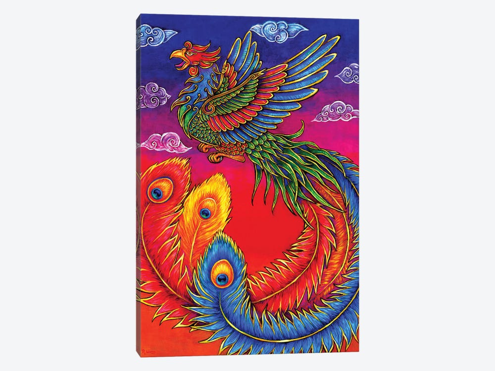 Fenghuang Chinese Phoenix by Rebecca Wang 1-piece Canvas Art