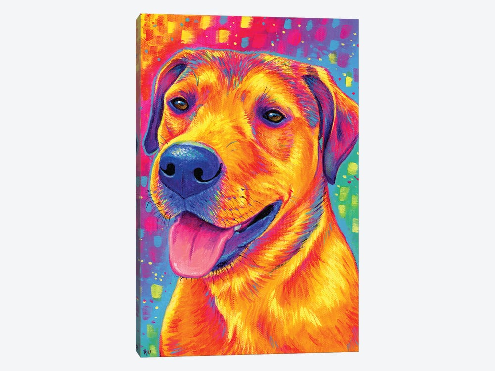 Colorful Dog by Rebecca Wang 1-piece Canvas Print