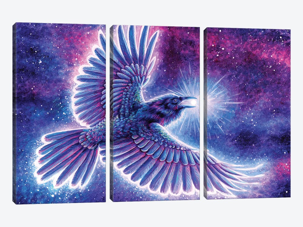 Raven Placing The Stars by Rebecca Wang 3-piece Canvas Art Print