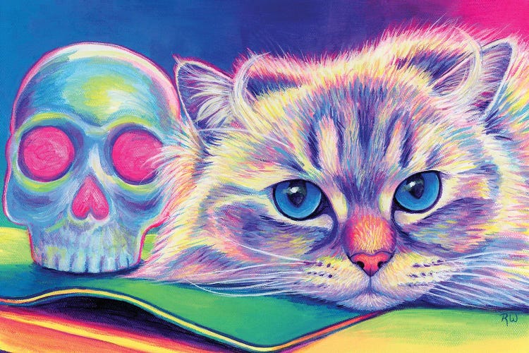 Himalayan Cat With Skull