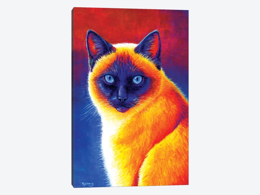 Jewel of the Orient - Siamese Cat by Rebecca Wang 1-piece Canvas Print