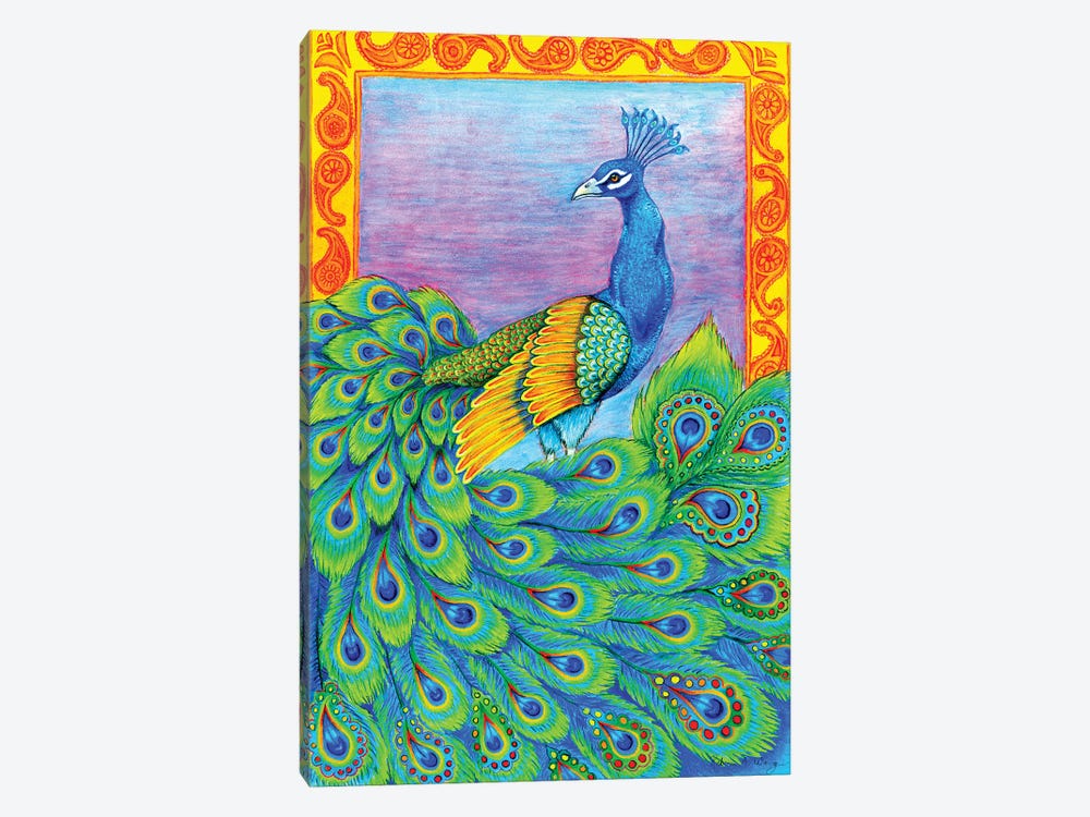 Pretty Peacock by Rebecca Wang 1-piece Canvas Art