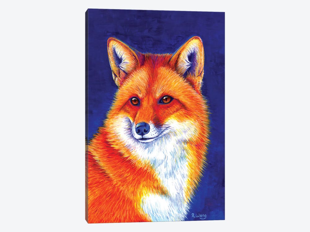 Vibrant Flame - Red Fox by Rebecca Wang 1-piece Canvas Art Print