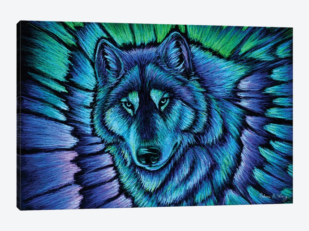 Wolf Aurora by Rebecca Wang 1-piece Art Print
