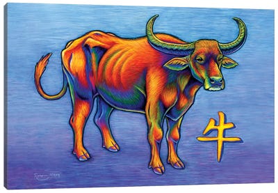 Year of the Ox Canvas Art Print - Bull Art