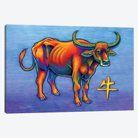 Year of the Ox Canvas Print #RBW40} by Rebecca Wang Canvas Print