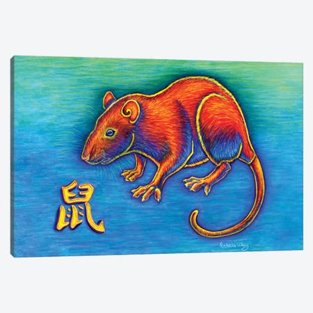 Year of the Rat Canvas Print #RBW41} by Rebecca Wang Canvas Print