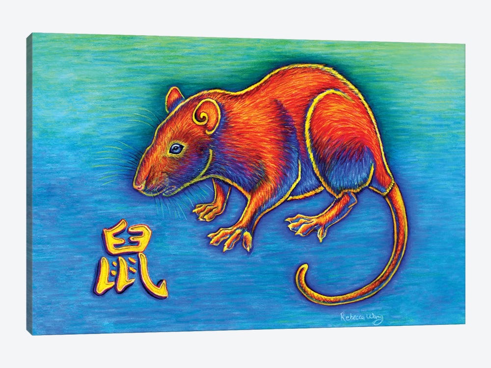 Year of the Rat by Rebecca Wang 1-piece Canvas Wall Art