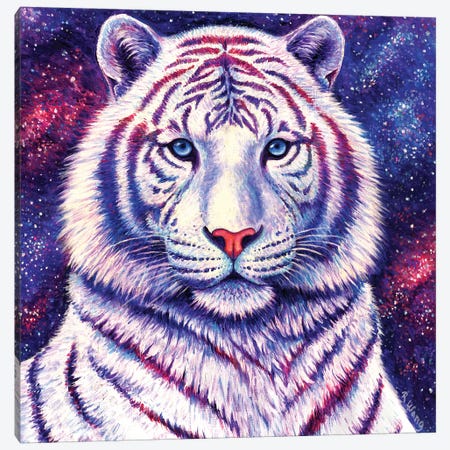 Among the Stars - Galaxy Tiger Canvas Print #RBW43} by Rebecca Wang Canvas Print