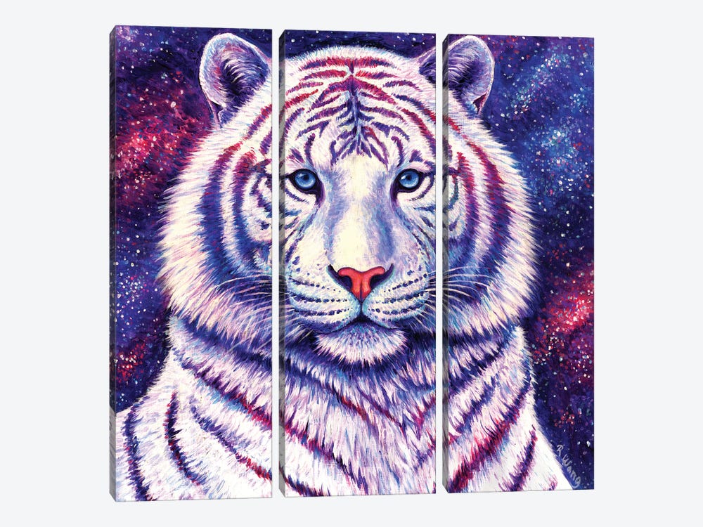 Among the Stars - Galaxy Tiger by Rebecca Wang 3-piece Canvas Art