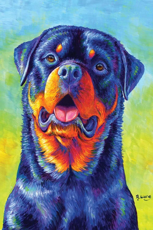 Gentle Guardian - Colorful Rottweiler