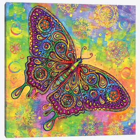 Paisley Butterfly Canvas Print #RBW47} by Rebecca Wang Canvas Art