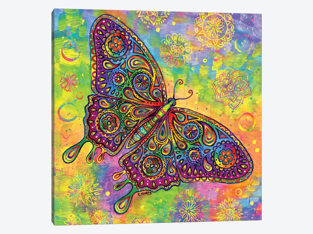 Paisley Butterfly by Rebecca Wang 1-piece Canvas Artwork