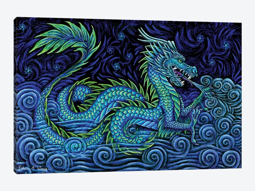 Chinese Azure Dragon by Rebecca Wang 1-piece Canvas Print