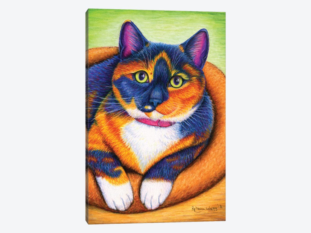 Colorful Calico by Rebecca Wang 1-piece Canvas Wall Art