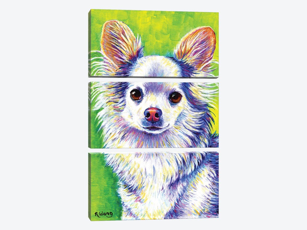 Cute Chihuahua by Rebecca Wang 3-piece Canvas Art Print