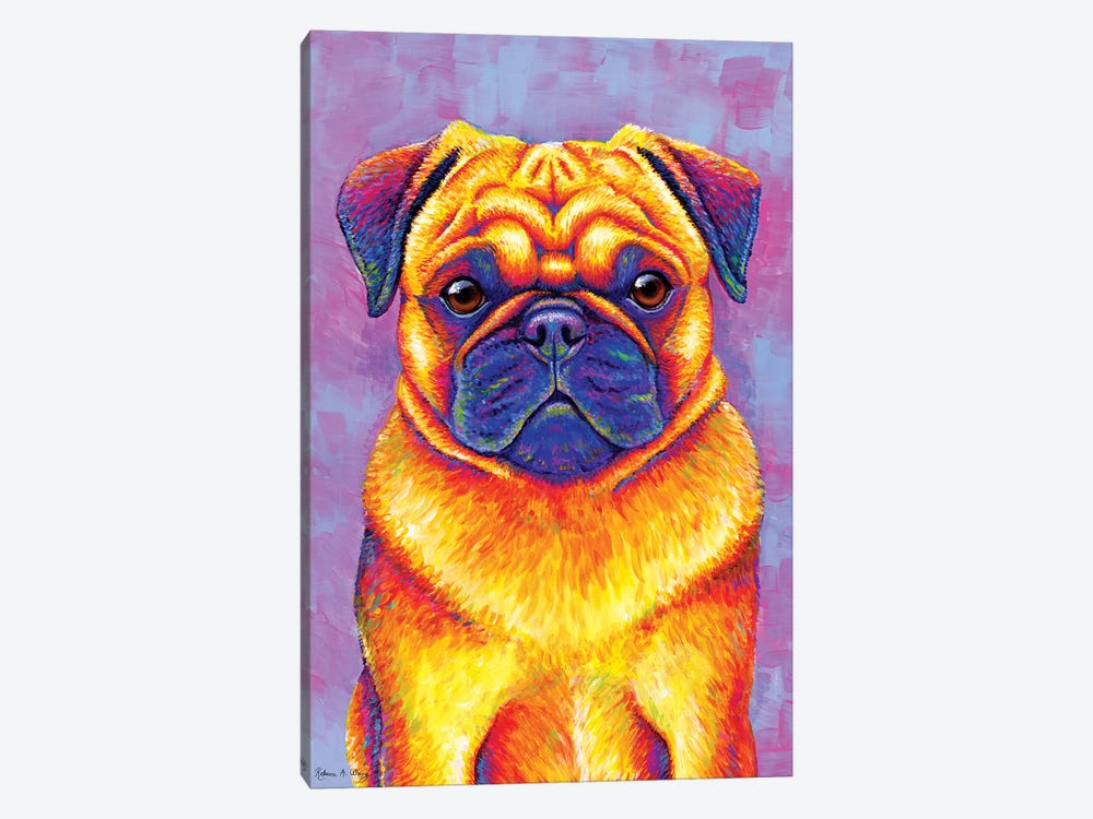 Comic Relief - Pug by Rebecca Wang 1-piece Canvas Art