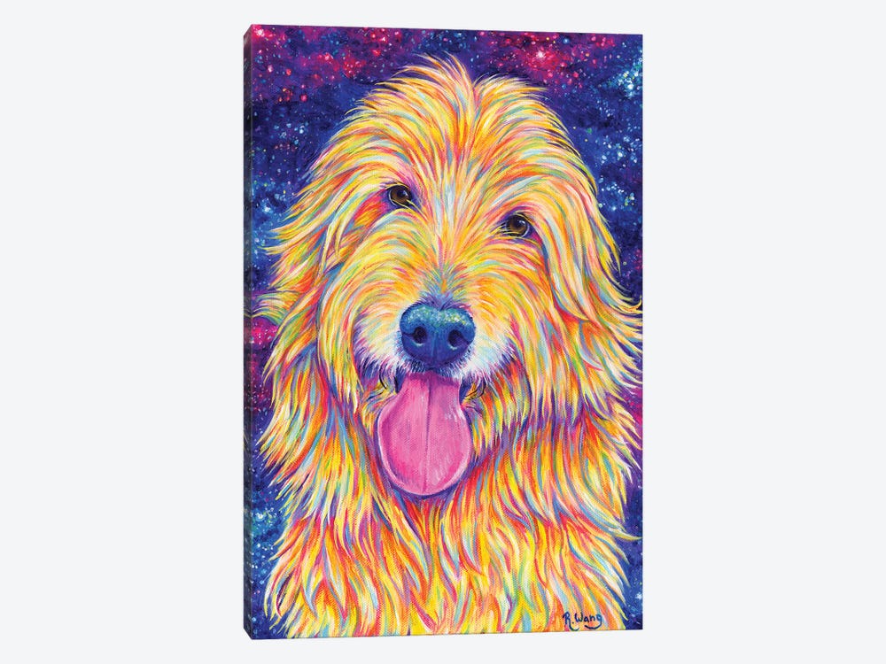Starry Goldendoodle by Rebecca Wang 1-piece Canvas Print