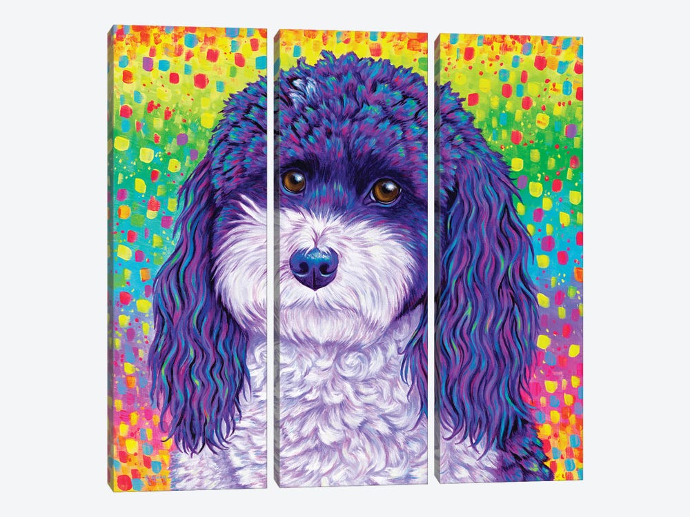 Party Poodle by Rebecca Wang 3-piece Canvas Art