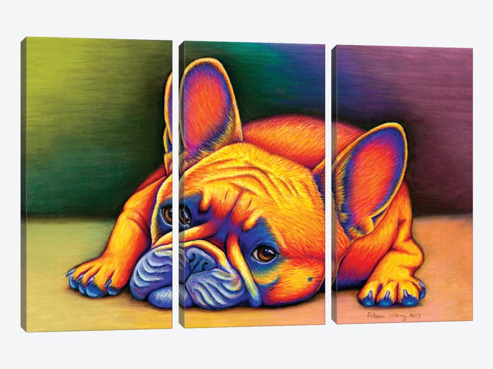 Daydreamer - French Bulldog by Rebecca Wang 3-piece Art Print