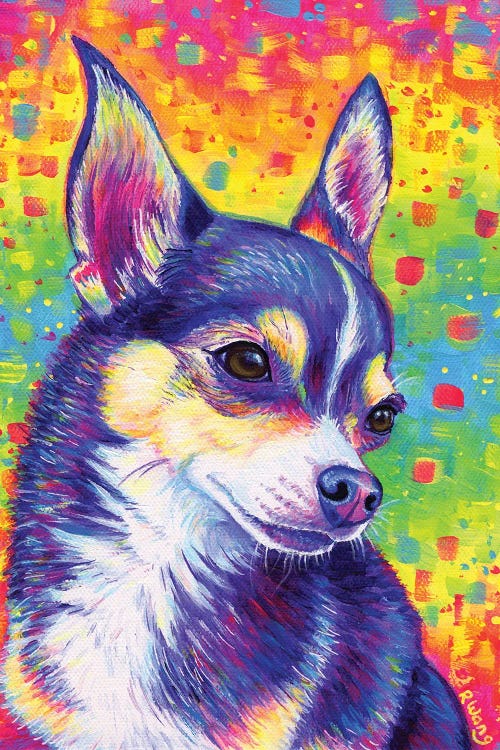 Psychedelic Rainbow Cute Chihuahua