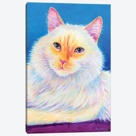 Fluffy Flame Point Siamese Cat Canvas Print #RBW96} by Rebecca Wang Canvas Print