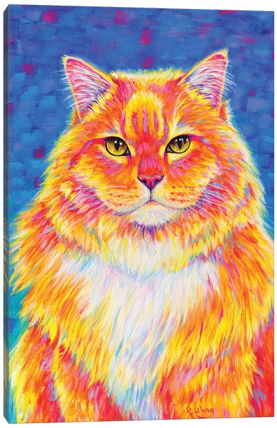 Orange Buff Tabby Cat Canvas Art Print