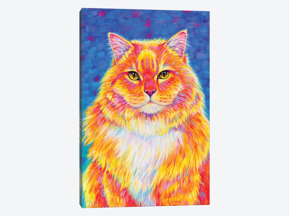 Orange Buff Tabby Cat by Rebecca Wang 1-piece Canvas Wall Art