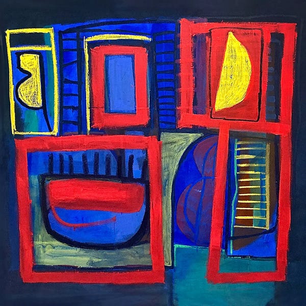 Blue & Red: Hot Rize VIII by R A Langley