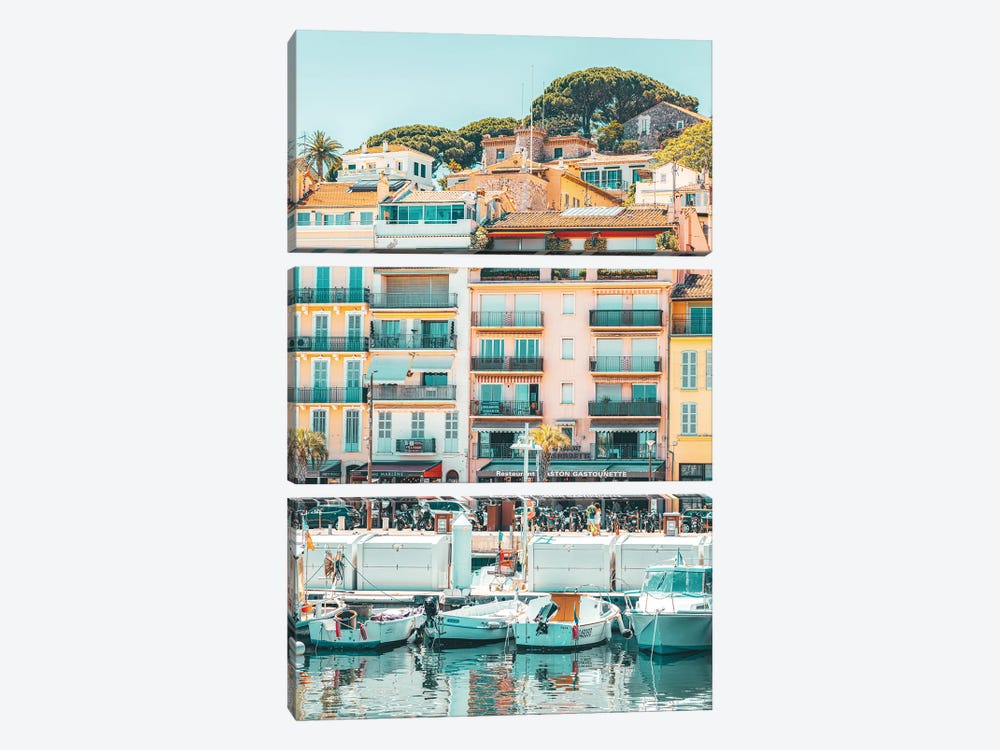 Buildings in Cannes IV by Radu Bercan 3-piece Canvas Print