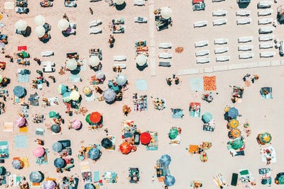 Colorful Umbrellas III by Radu Bercan multi panel art