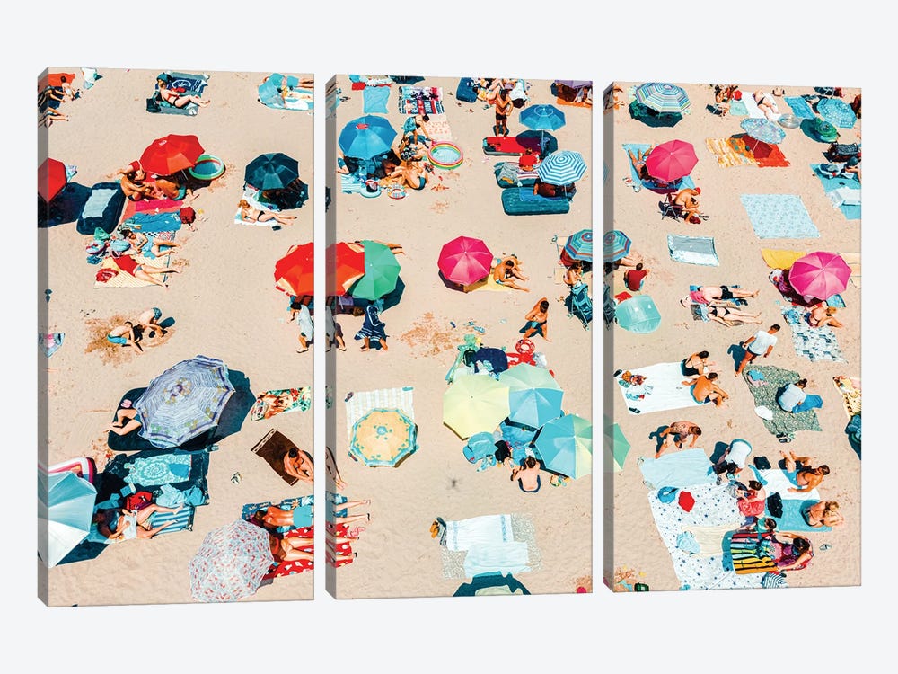 Colorful Umbrellas V by Radu Bercan 3-piece Canvas Art Print