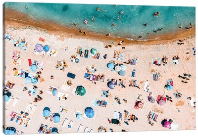 Curved Beach II Canvas Art Print - Aerial Beaches 