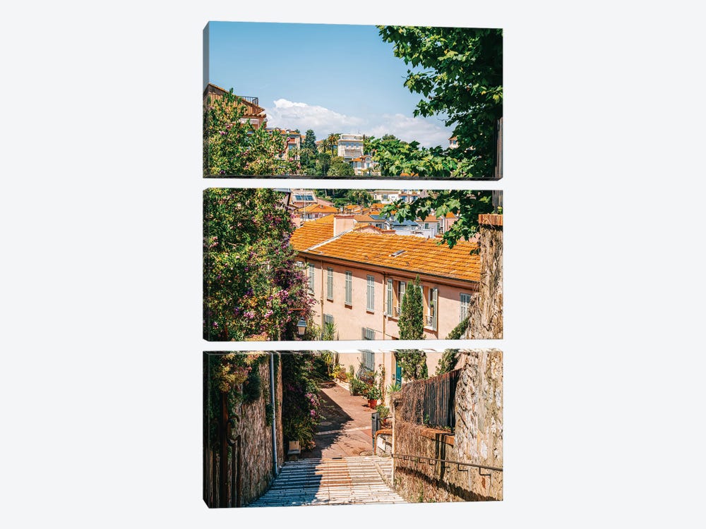 Houses in Cannes by Radu Bercan 3-piece Canvas Art Print