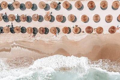 People on Beach II by Radu Bercan metal wall art