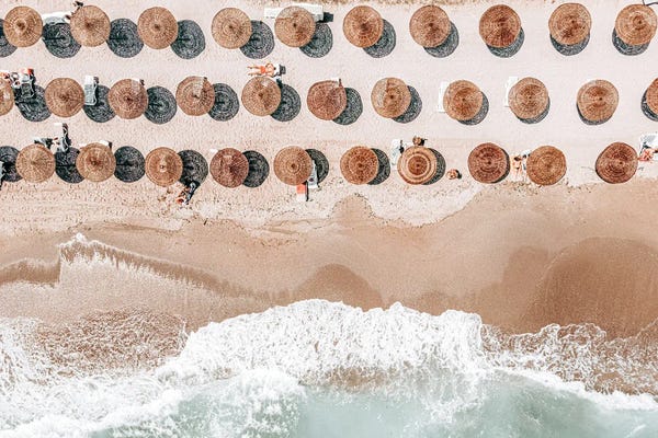 Radu Bercan: People on Beach II by Radu Bercan