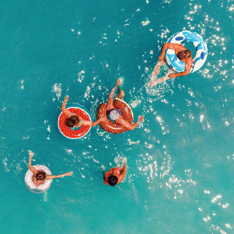 People Swimming in the Ocean III